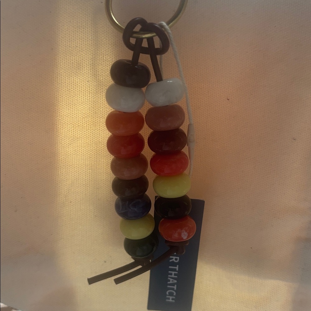 Parker Thatch Colorful Multi Beads Keychain Bag Charm Holder — Multicolor New - Picture 15 of 16